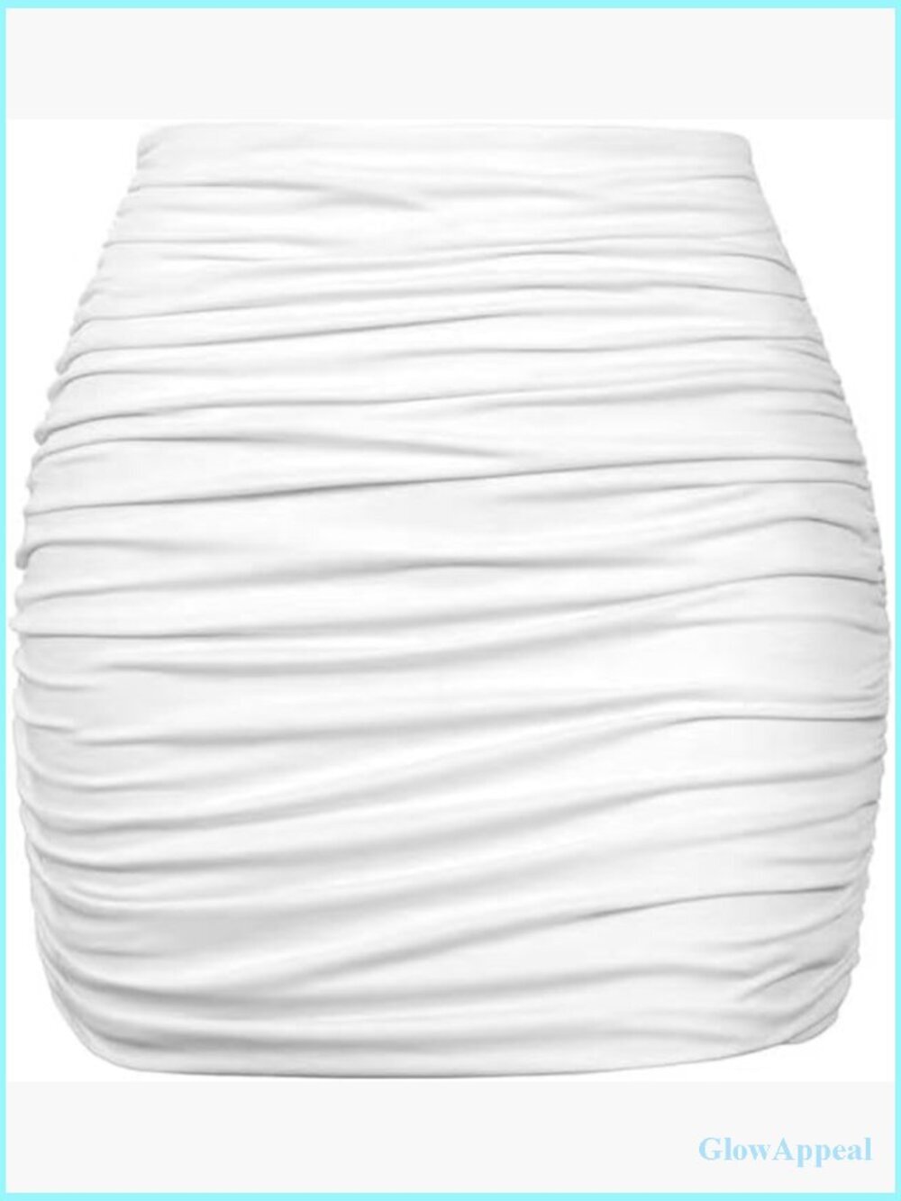 High Waisted Ruched Bodycon Mini Skirt Stretchy Pencil Dance Skirt